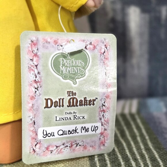 Vtg Precious Moments You Crack Me Up Doll Yellow Raincoat Duck Hat Wellies Colle - Picture 3 of 12